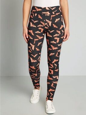 ModCloth Leg-acy of Lounging Bat Print Halloween Leggings